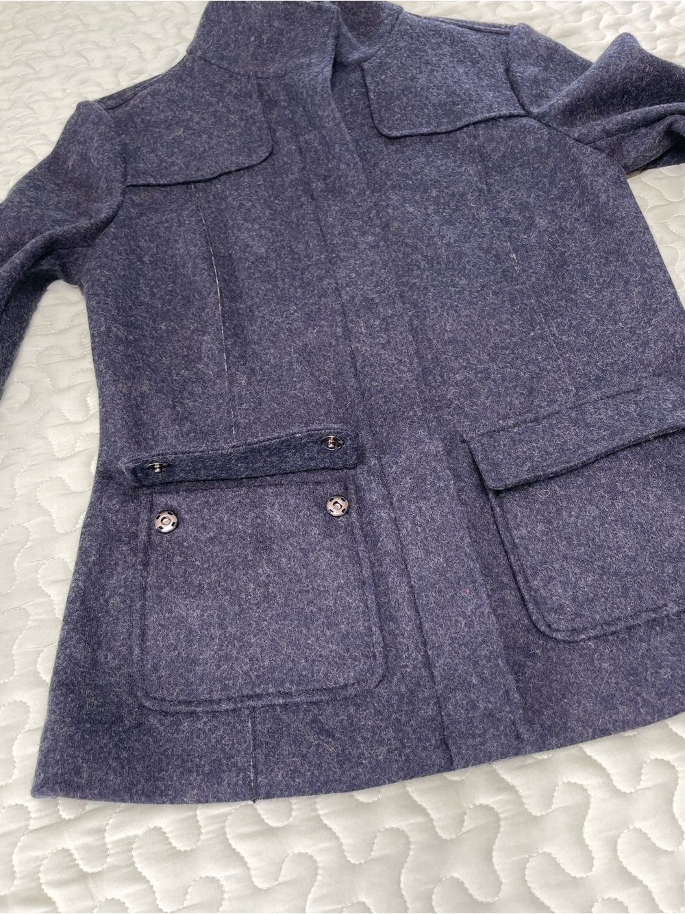 Boden Classic Tailored Wool Blend Stand Collar Jacket Coat US 4 UK 8 - Picture 14 of 16